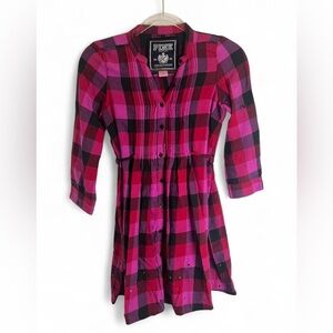PINK Victoria's Secret Pink and Black Plaid Shirt